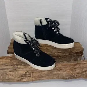 Steve Madden Shoes Steve Madden Lakes Hidden Wedge Sherpa Lined Sneaker Women Size 9 Poshmark